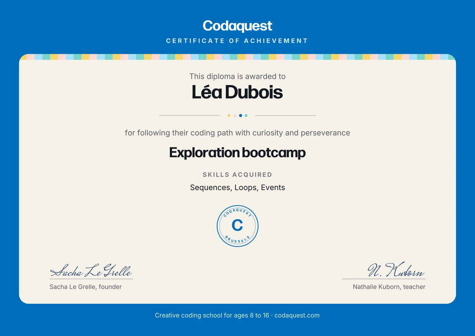 Codaquest diploma: Exploration bootcamp